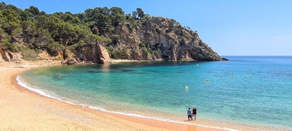 Cala Giverola en el término de Tossa de Mar con aguas turquesas y acantilados verdes